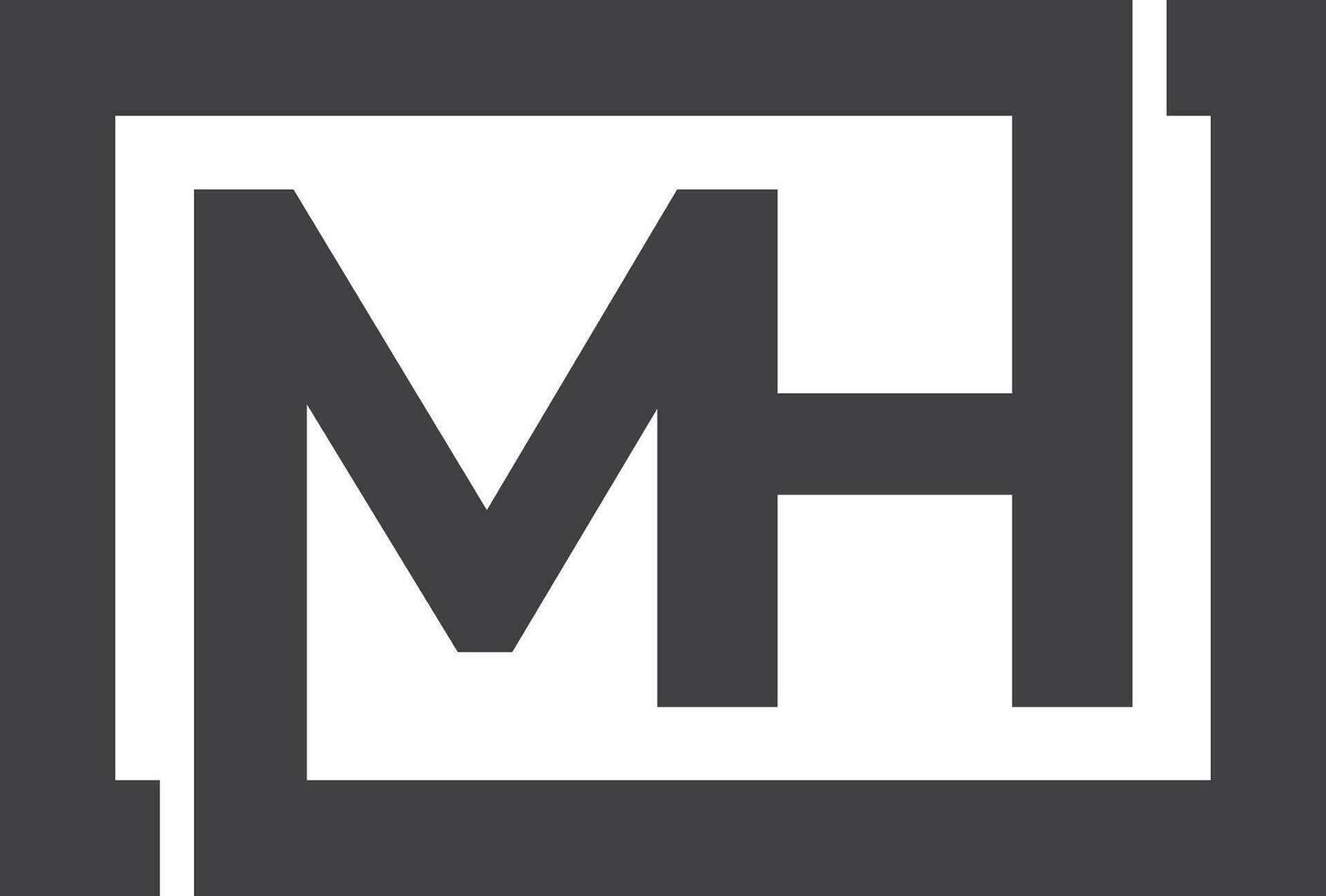 création de logo mh vecteur