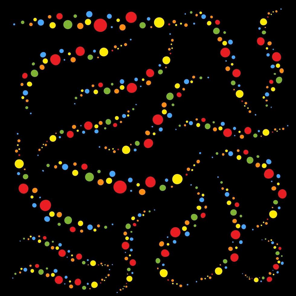 ensemble de météorites abstraites isolées de couleur plate vecteur