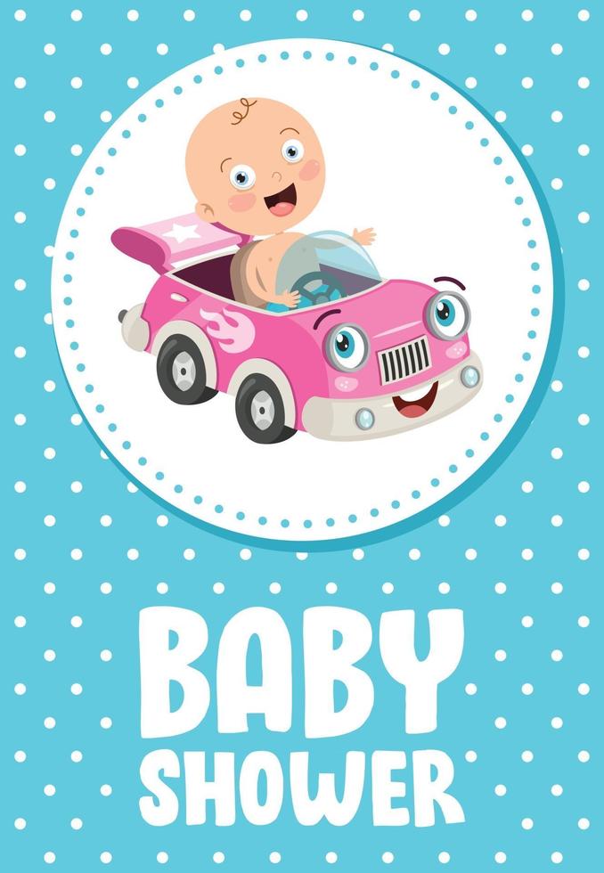 carte d'invitation de voeux pour événement baby shower vecteur