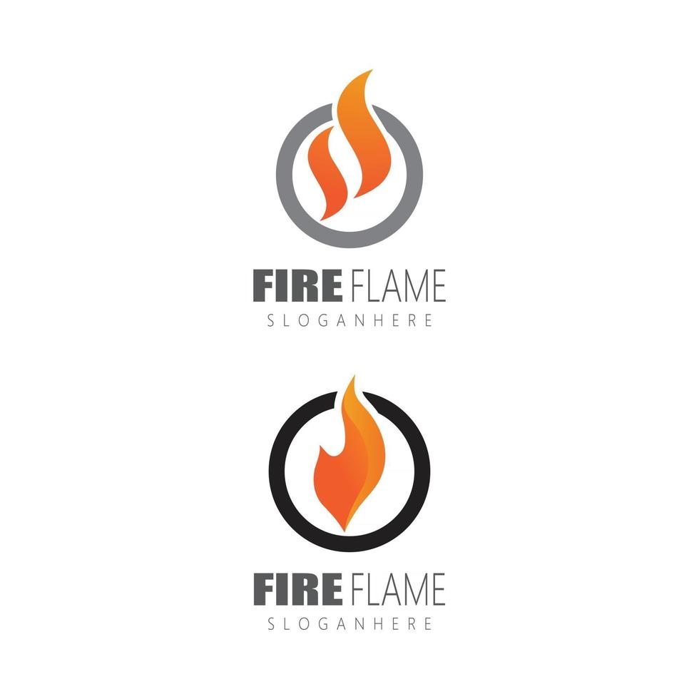 logo de feu dégradé simple moderne. logo de flamme propre simple. vecteur