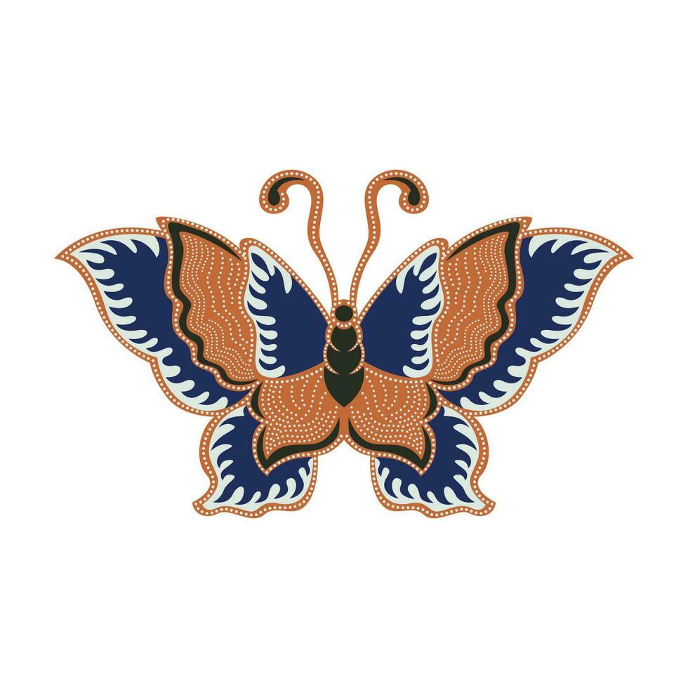 Javanais papillon icône vecteur image illustration