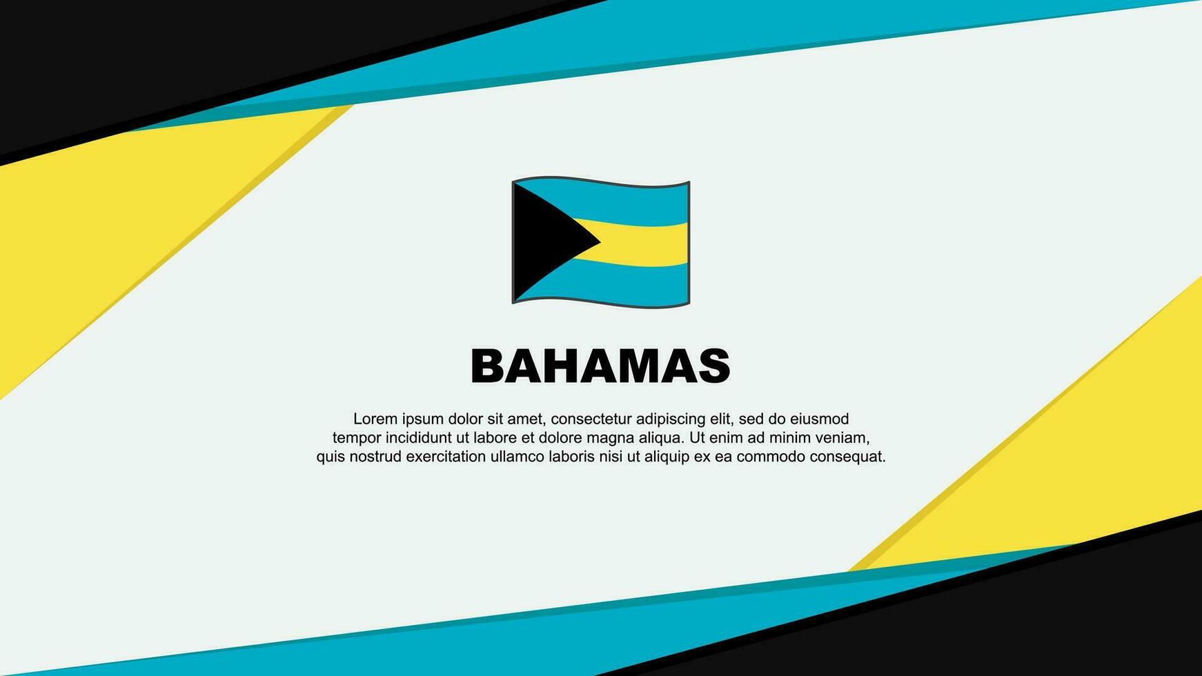 Bahamas drapeau abstrait Contexte conception modèle. Bahamas indépendance journée bannière dessin animé vecteur illustration. Bahamas