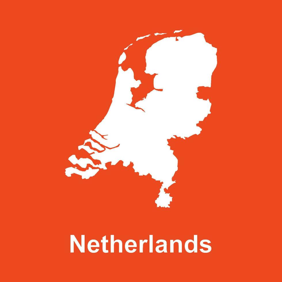 Pays-Bas carte icône vecteur