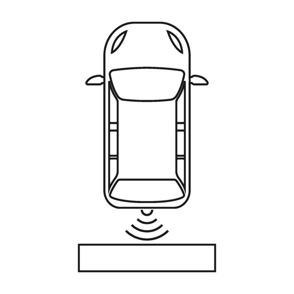 voiture parking capteur signal icône vecteur