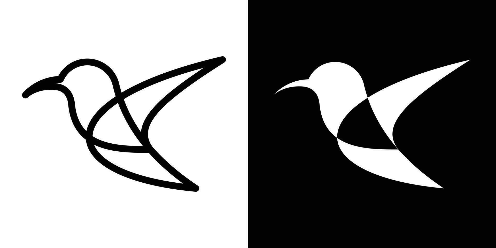 oiseau logo conception ligne icône vecteur illustration 4