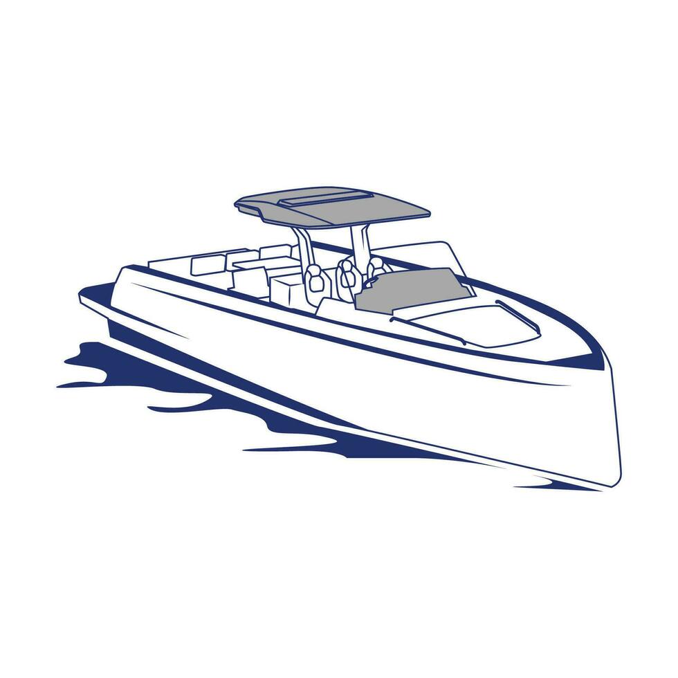 bateau vecteur illustration, bateau logo modèle