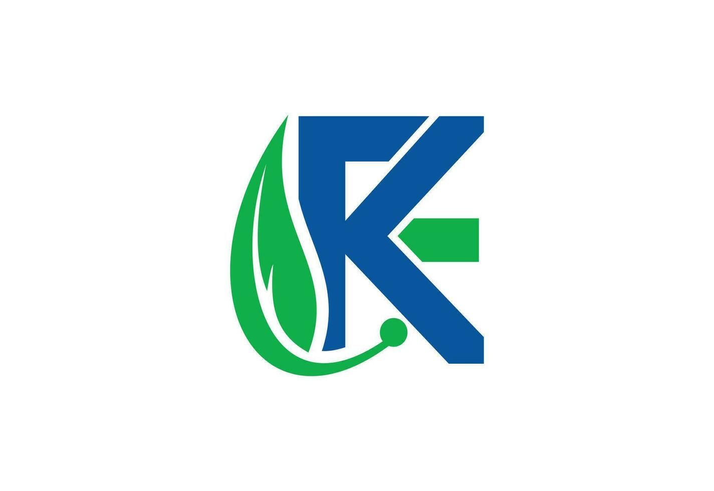 alphabets fk lettre logo conception avec Créatif signe, vecteur illustration