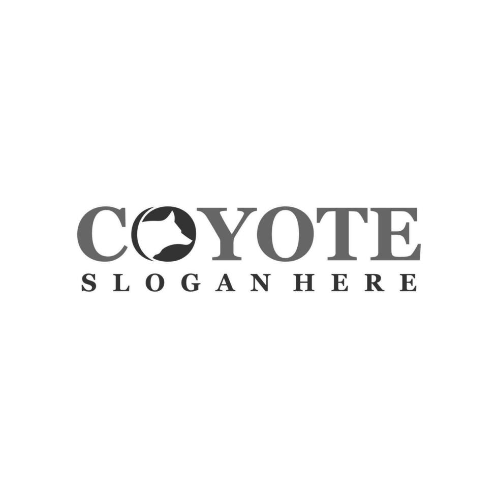 Loup tête logo conception vecteur. coyote logo conception modèle illustration vecteur