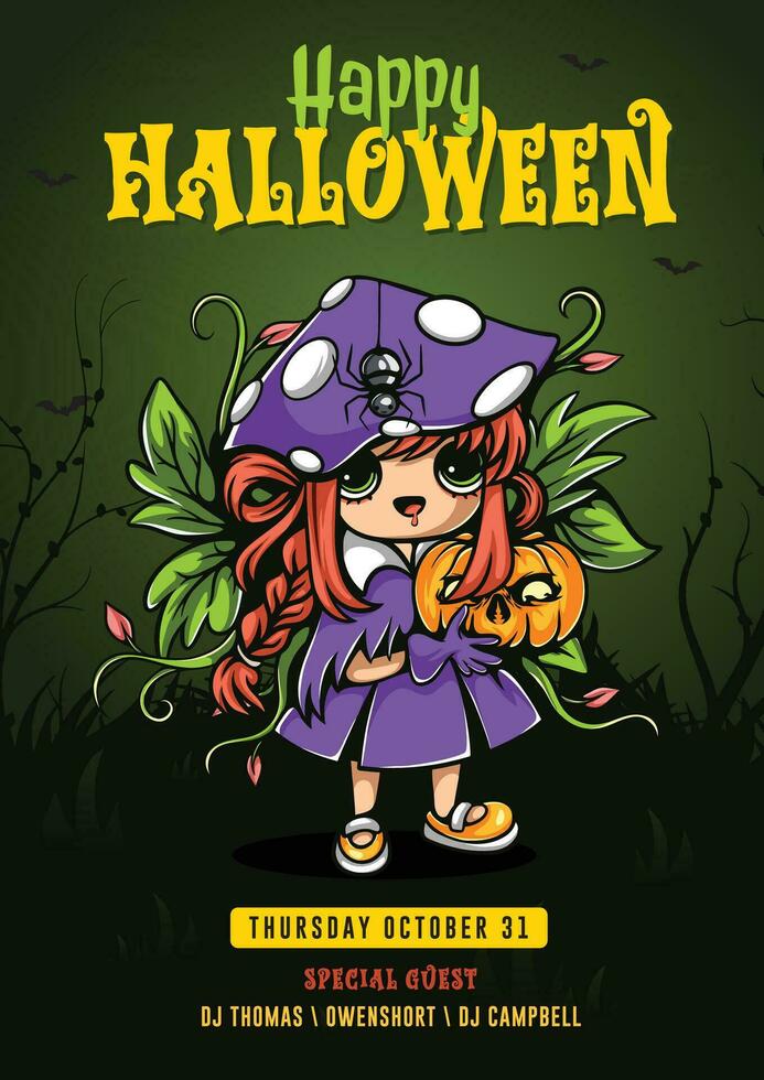 Halloween carnaval invitation prospectus modèle vecteur