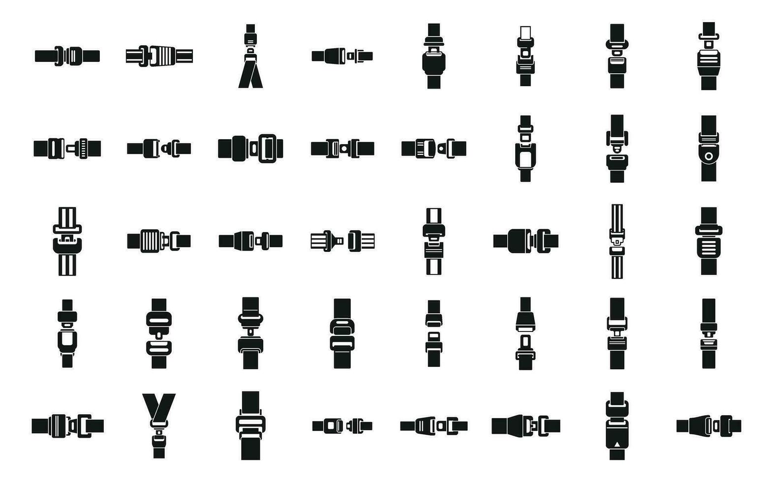 siège ceintures Icônes ensemble Facile vecteur. sécurité conduire vecteur