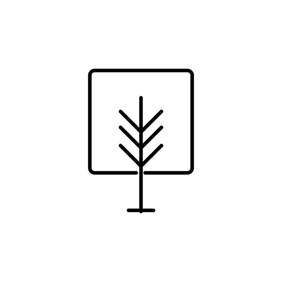 carré arbre vecteur signe pour applications et des sites. vecteur illustration pour la toile des sites, applications, conception, bannières et autre fins