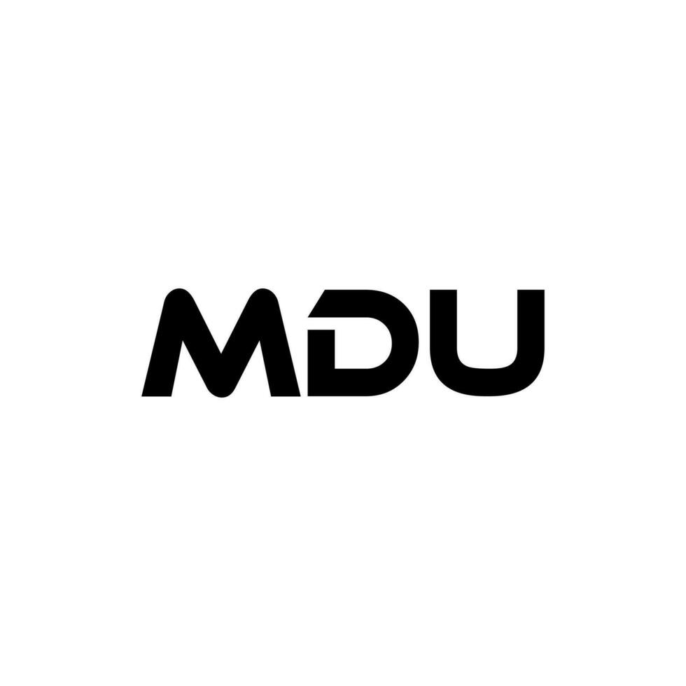 mdu lettre logo conception, inspiration pour une unique identité. moderne élégance et Créatif conception. filigrane votre Succès avec le frappant cette logo. vecteur