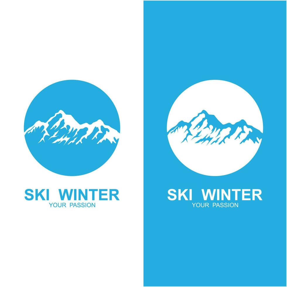 ski logo vecteur icône illustration conception