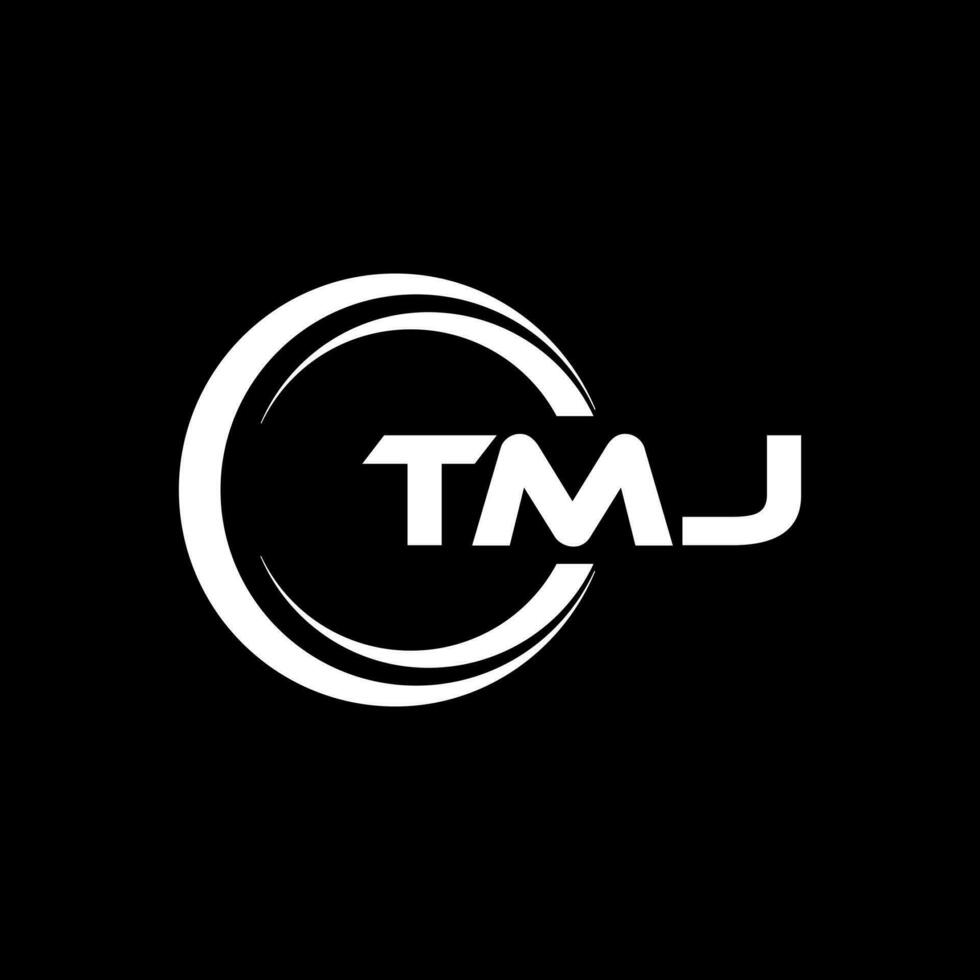 tmj lettre logo conception, inspiration pour une unique identité. moderne élégance et Créatif conception. filigrane votre Succès avec le frappant cette logo. vecteur