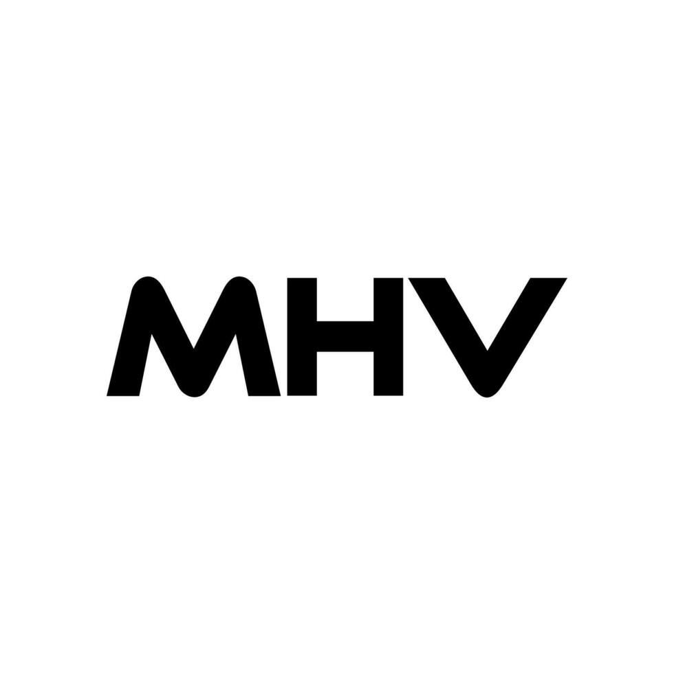 mhv lettre logo conception, inspiration pour une unique identité. moderne élégance et Créatif conception. filigrane votre Succès avec le frappant cette logo. vecteur