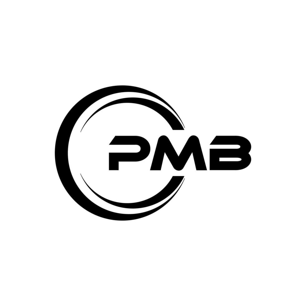 pmb lettre logo conception, inspiration pour une unique identité. moderne élégance et Créatif conception. filigrane votre Succès avec le frappant cette logo. vecteur