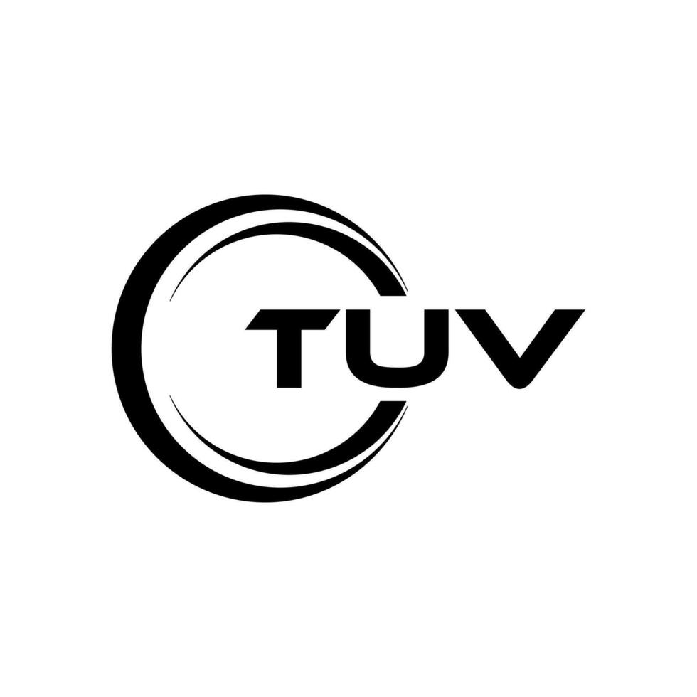 tuv lettre logo conception, inspiration pour une unique identité. moderne élégance et Créatif conception. filigrane votre Succès avec le frappant cette logo. vecteur