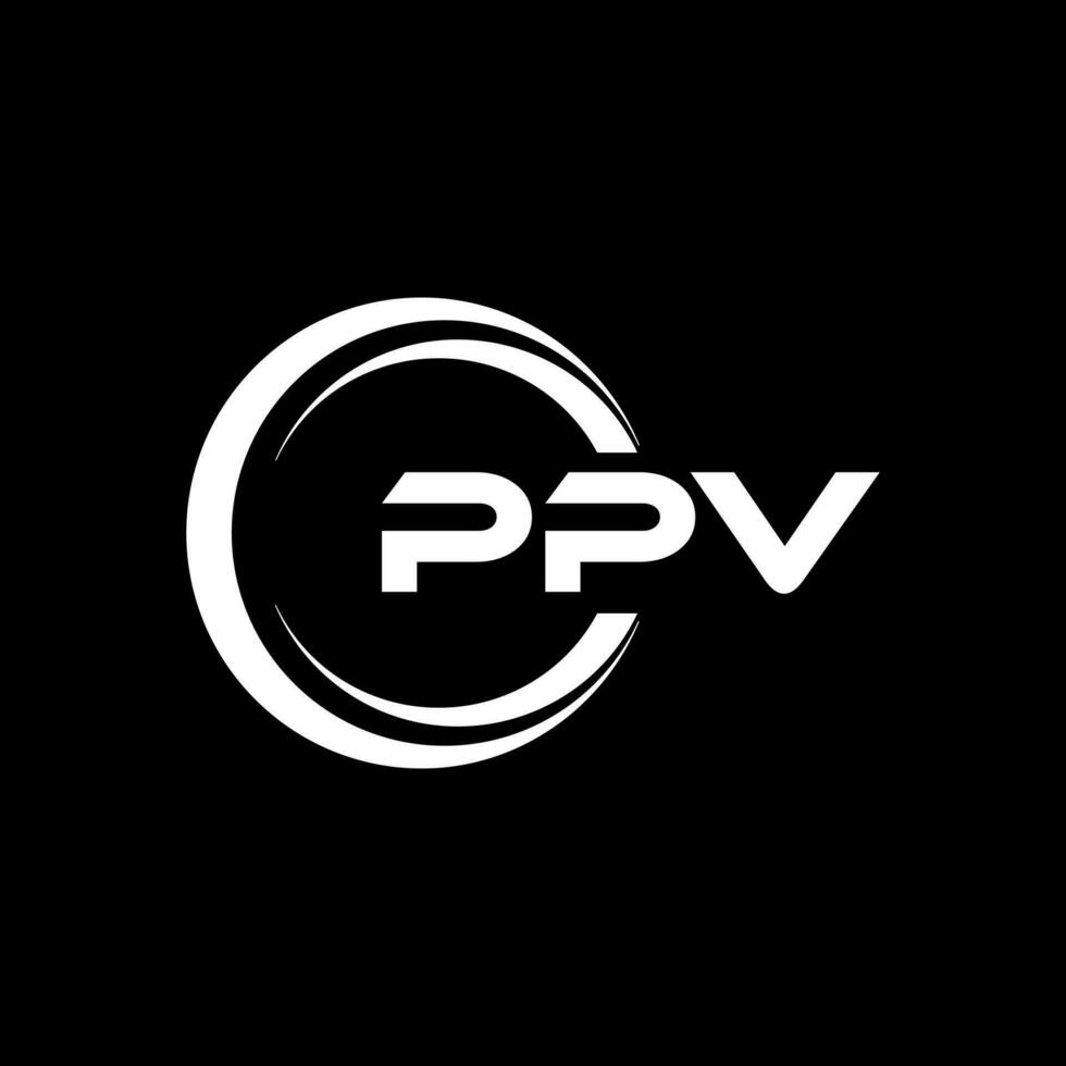 ppv lettre logo conception, inspiration pour une unique identité. moderne élégance et Créatif conception. filigrane votre Succès avec le frappant cette logo. vecteur