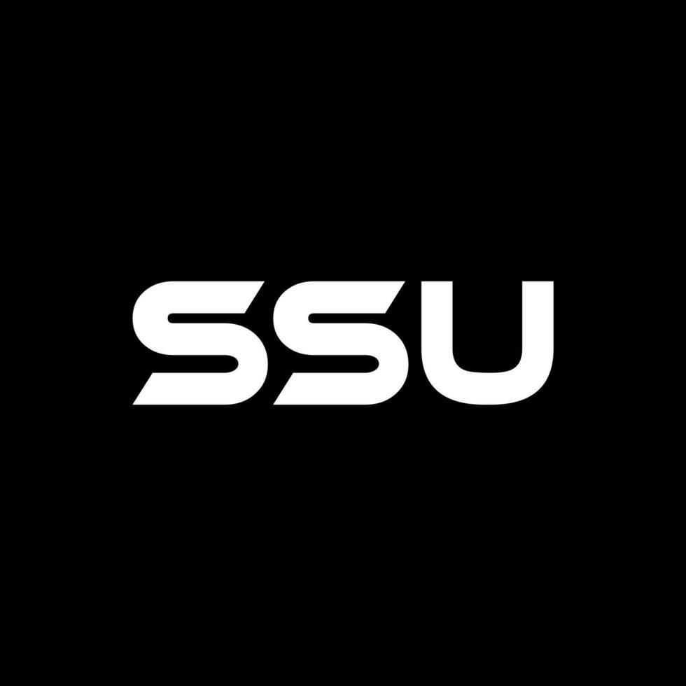 ssu lettre logo conception, inspiration pour une unique identité. moderne élégance et Créatif conception. filigrane votre Succès avec le frappant cette logo. vecteur