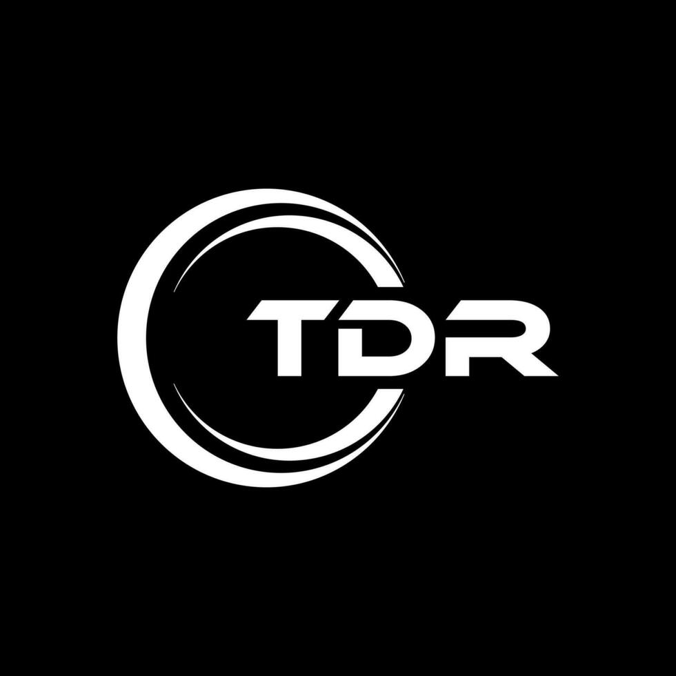 tdr lettre logo conception, inspiration pour une unique identité. moderne élégance et Créatif conception. filigrane votre Succès avec le frappant cette logo. vecteur