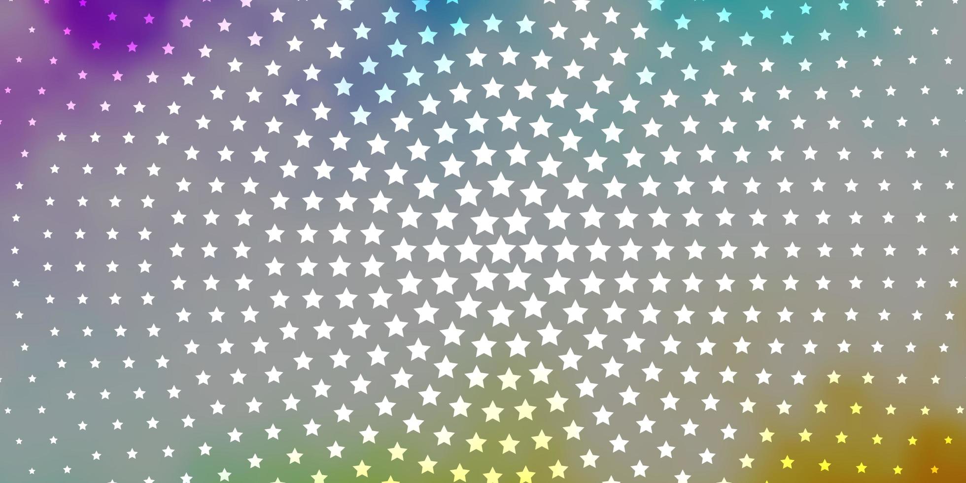 texture de vecteur multicolore léger avec de belles étoiles.