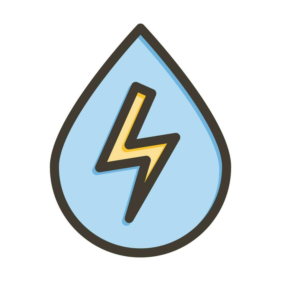 hydro Puissance vecteur épais ligne rempli couleurs icône pour personnel et commercial utiliser.