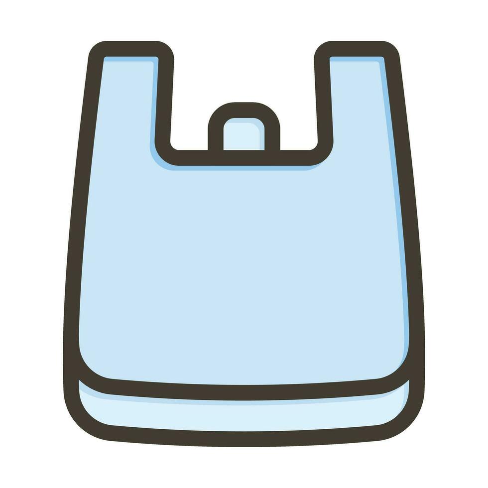 Plastique sac vecteur épais ligne rempli couleurs icône pour personnel et commercial utiliser.