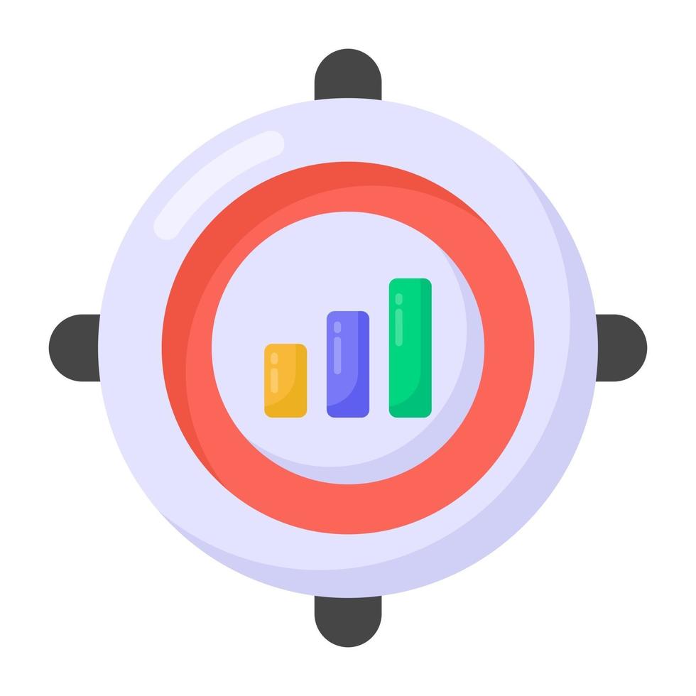 cible d'analyse et de statistiques vecteur