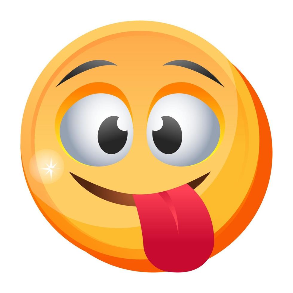 emoji langue coquine vecteur