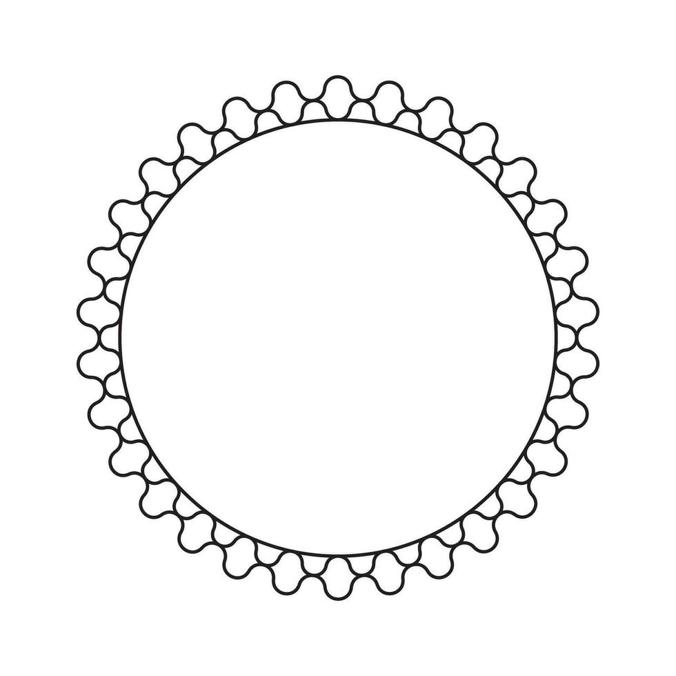 cercle Cadre avec ligne style 2 vecteur