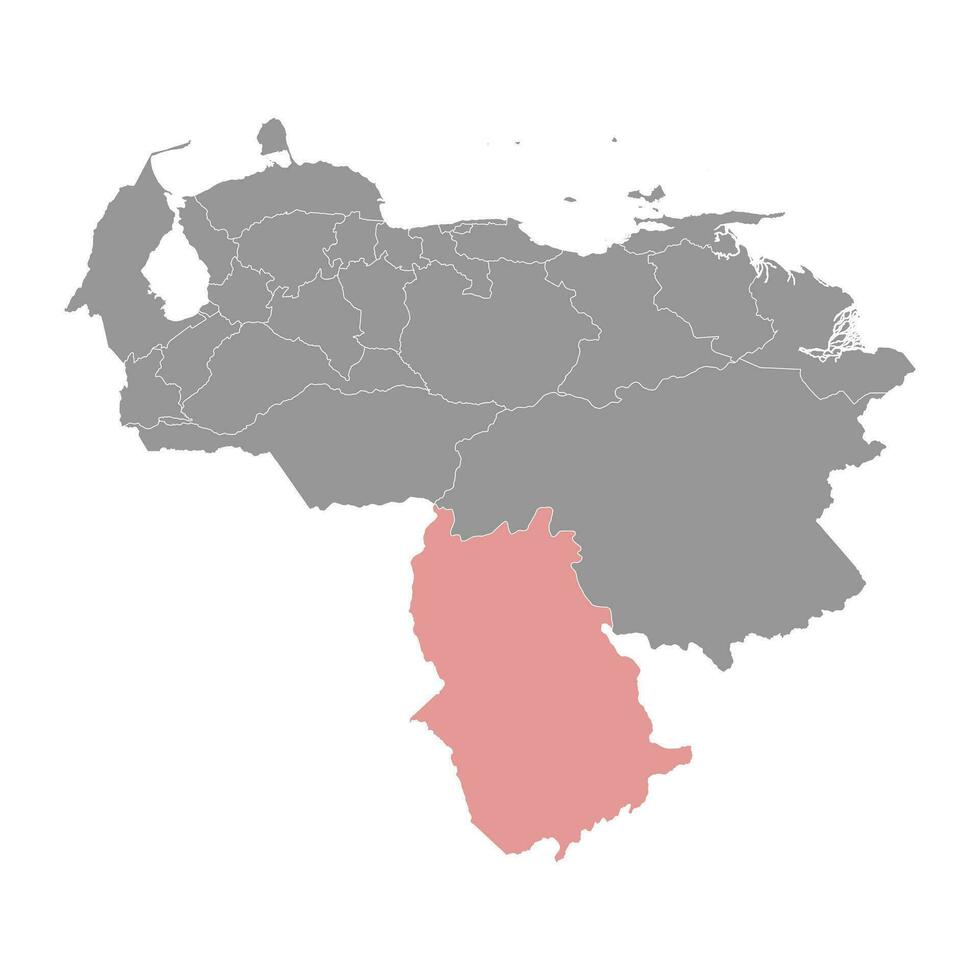 amazonas Etat carte, administratif division de Venezuela. vecteur