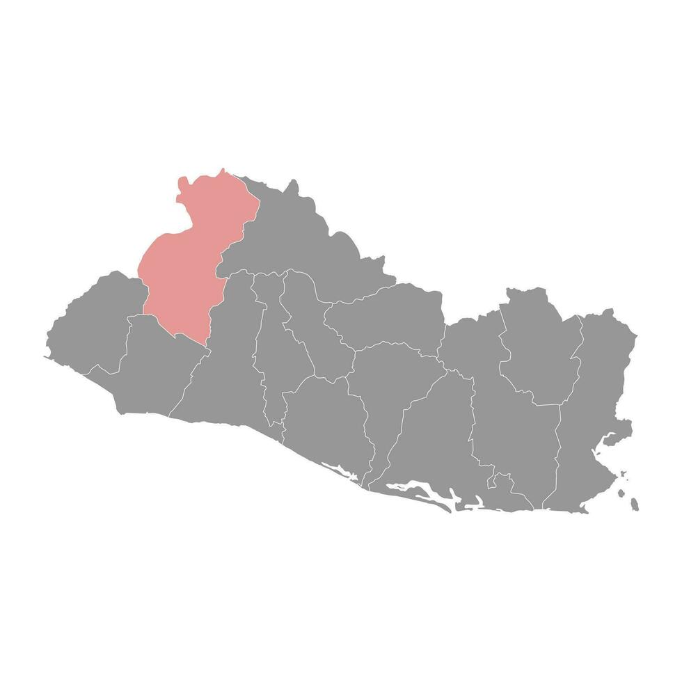 Père Noël ana département carte, administratif division de el salvador. vecteur