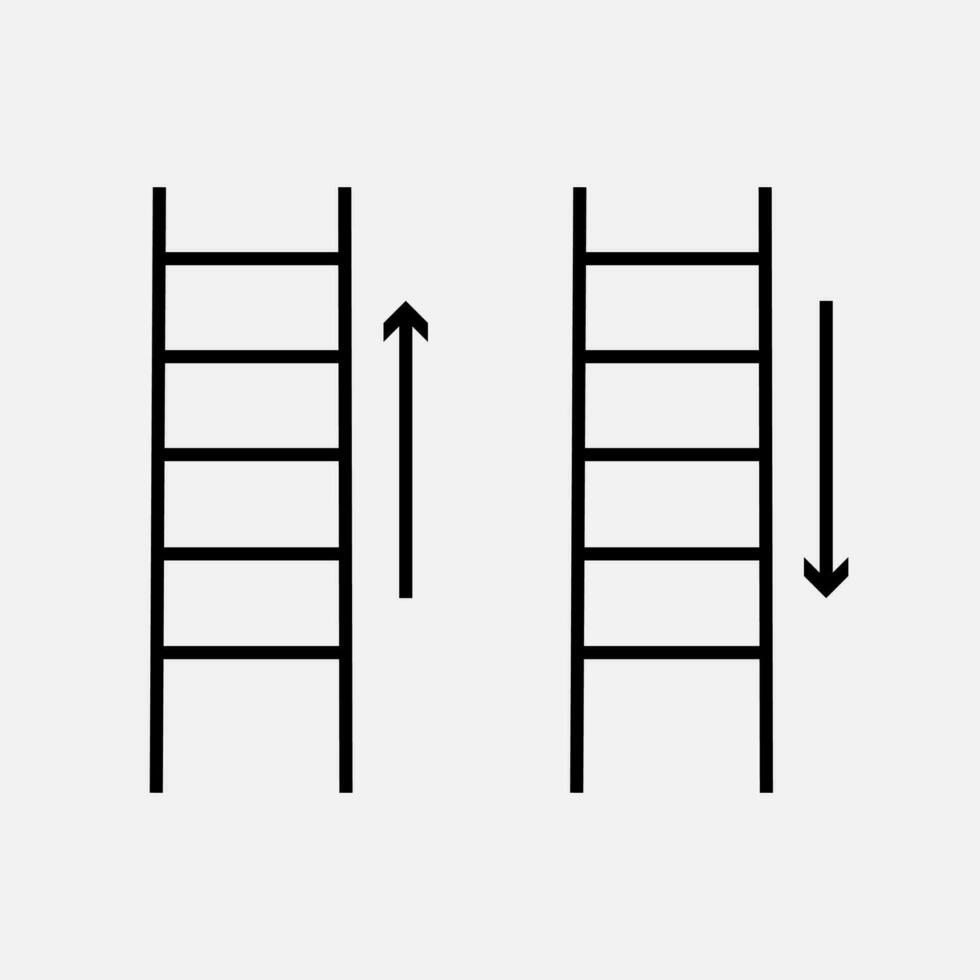 échelle direction de mouvement en haut et vers le bas ligne icône. vecteur