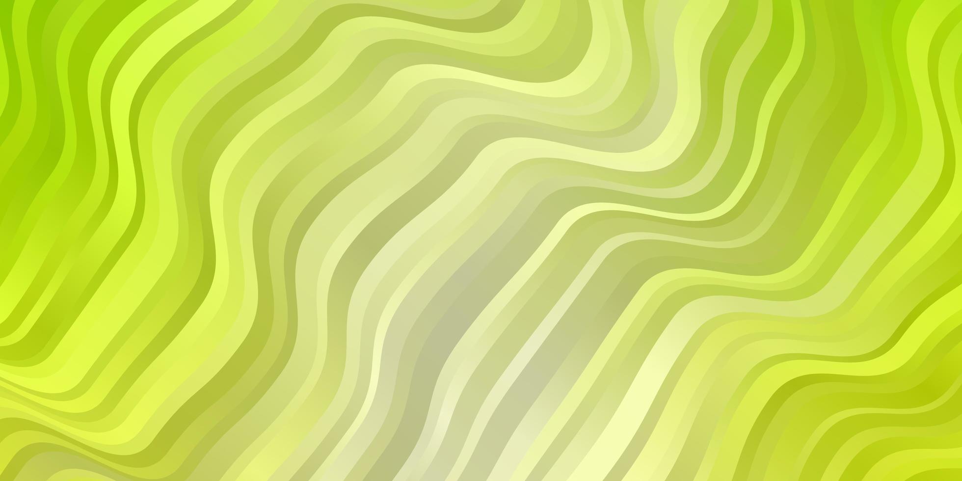 modèle vectoriel vert clair, jaune avec des lignes courbes.