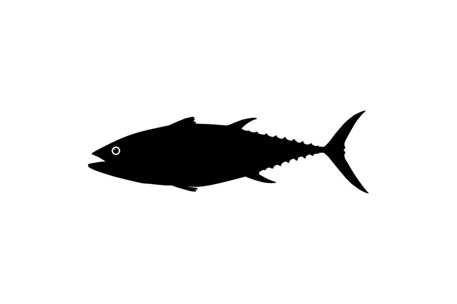 thon poisson silhouette, pouvez utilisation pour logo taper, art illustration, pictogramme, site Internet ou graphique conception élément. vecteur illustration