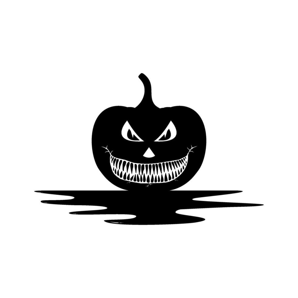 sanglant effrayant citrouille, pouvez utilisation pour signe, icône, symbole et Halloween thème affiche, art illustration pour film avec genre horreur ou mystère. vecteur illustration