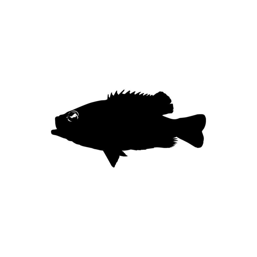 basse poisson silhouette, pouvez utilisation pour art illustration, logo gramme, pictogramme, mascotte, site Internet, ou graphique conception élément. vecteur illustration