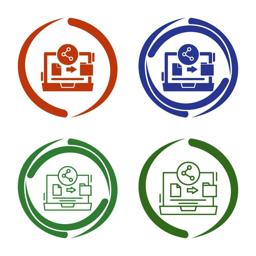icône de vecteur de partage de fichiers