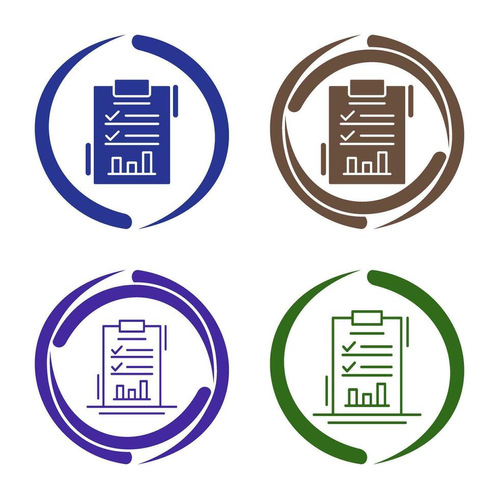 icône de vecteur de liste de rapport