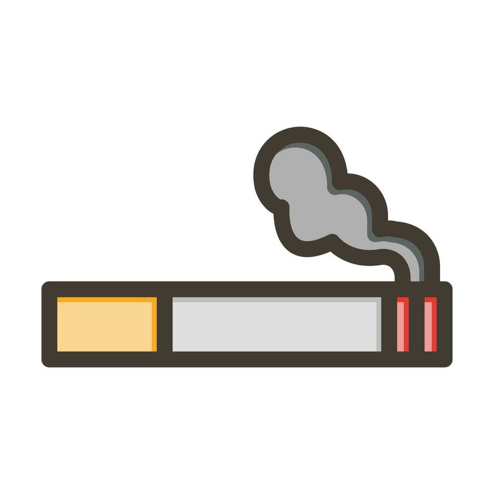 fumeur vecteur épais ligne rempli couleurs icône pour personnel et commercial utiliser.