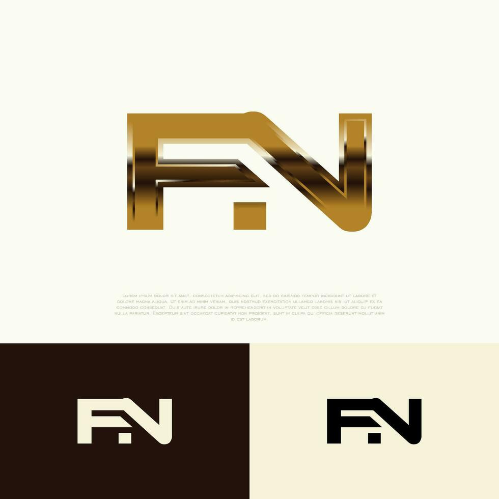 fn initiale moderne logo exclusif modèle pour marque identité vecteur