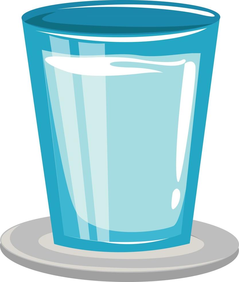 verre avec illustration d'eau vecteur