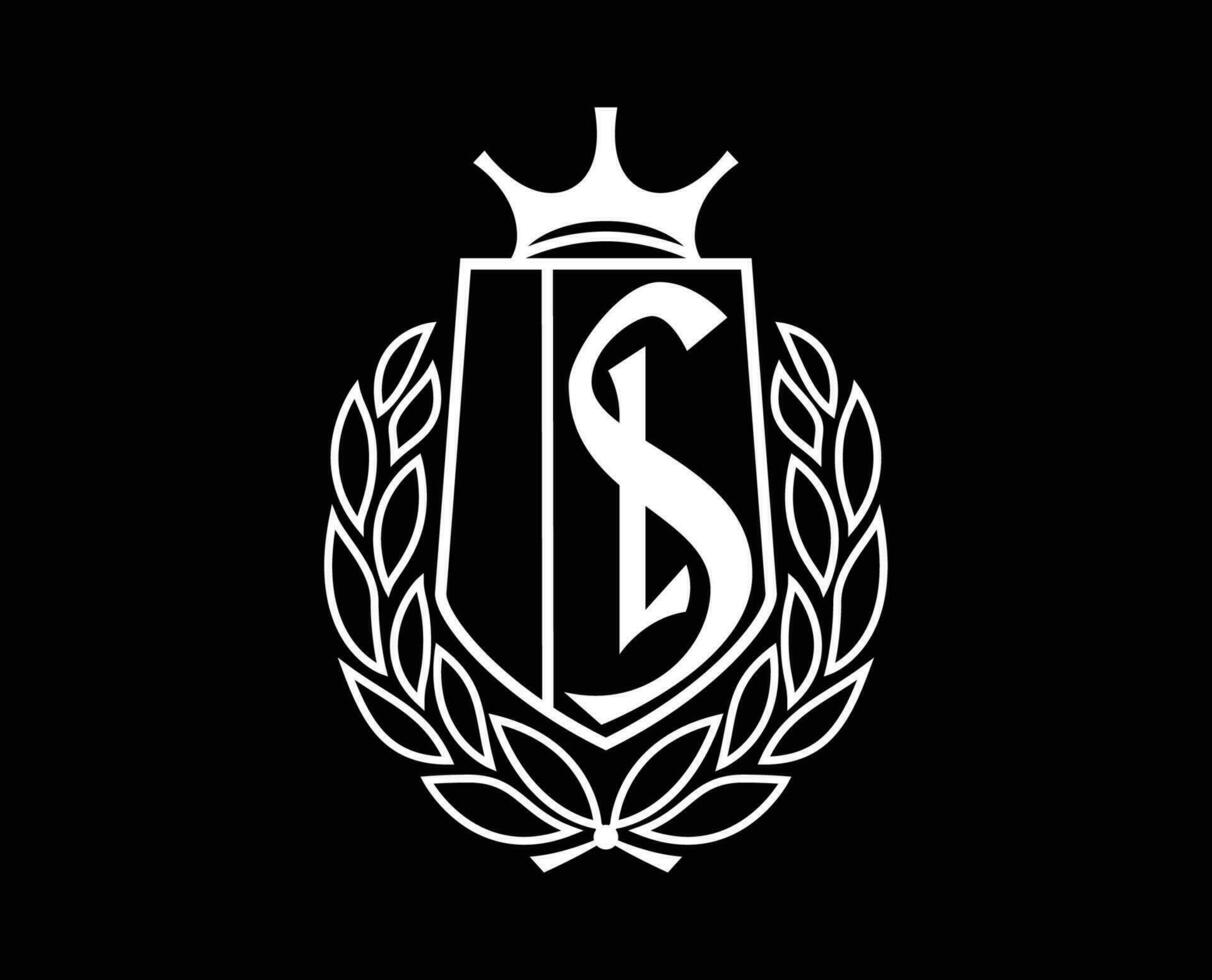 la norme de Liege logo club symbole blanc Belgique ligue Football abstrait conception vecteur illustration avec noir Contexte