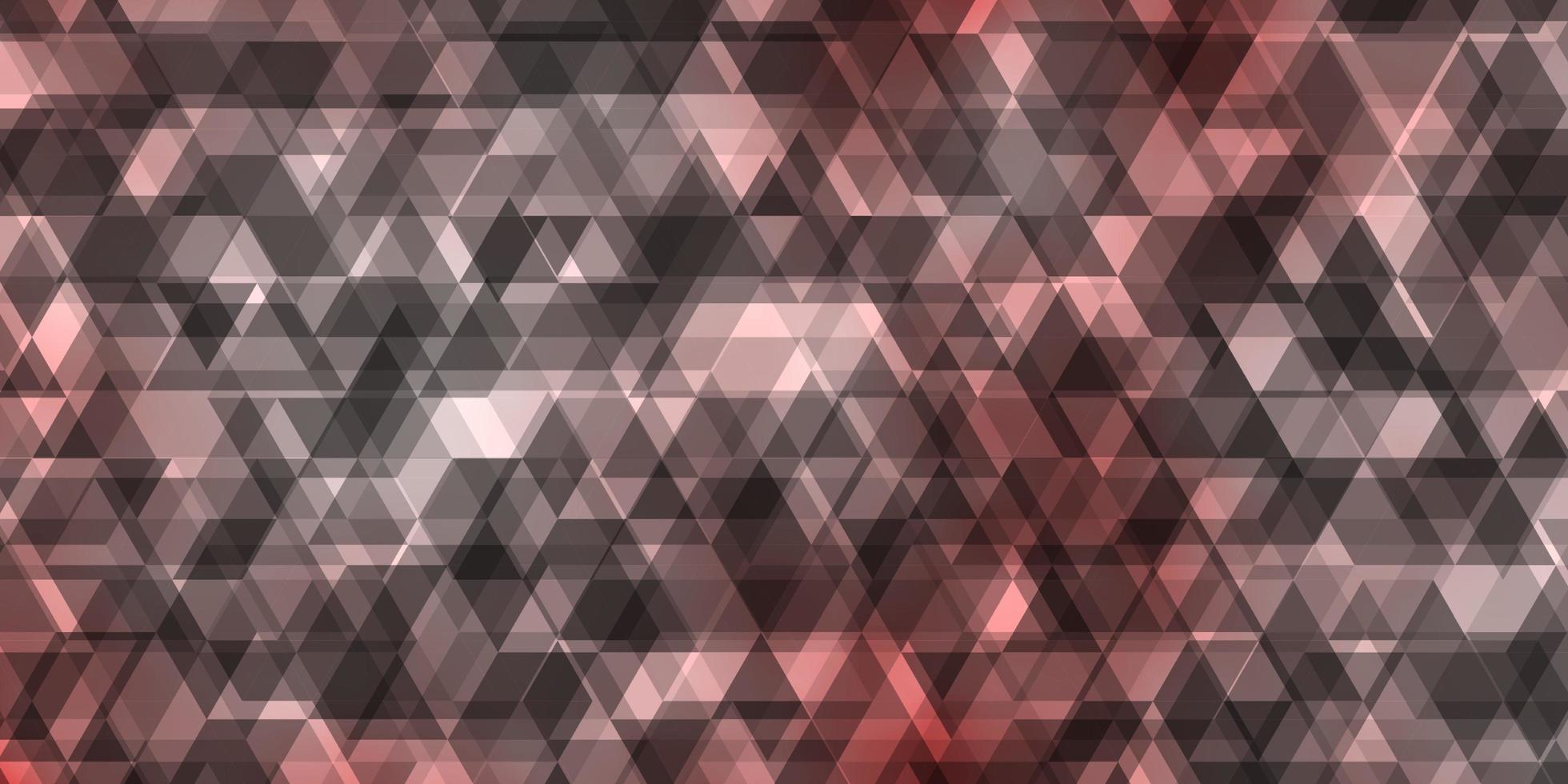 modèle vectoriel rouge clair avec des lignes, des triangles.