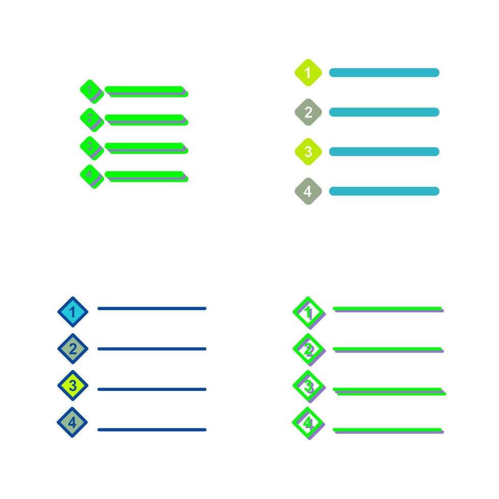 icône de vecteur de liste numérotée unique