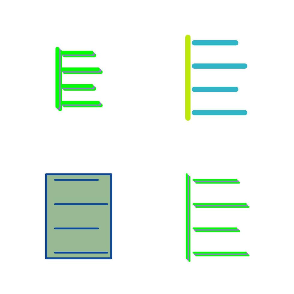 icône de vecteur d'alignement à gauche unique