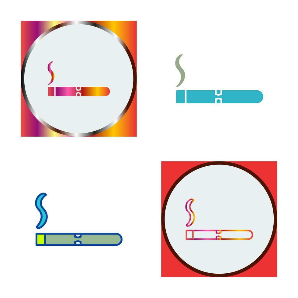 icône de vecteur de cigare allumé unique