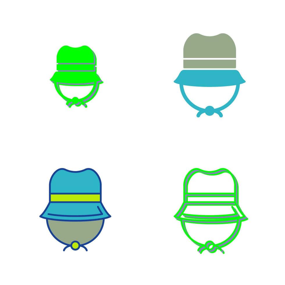 icône de vecteur de chapeau de camping