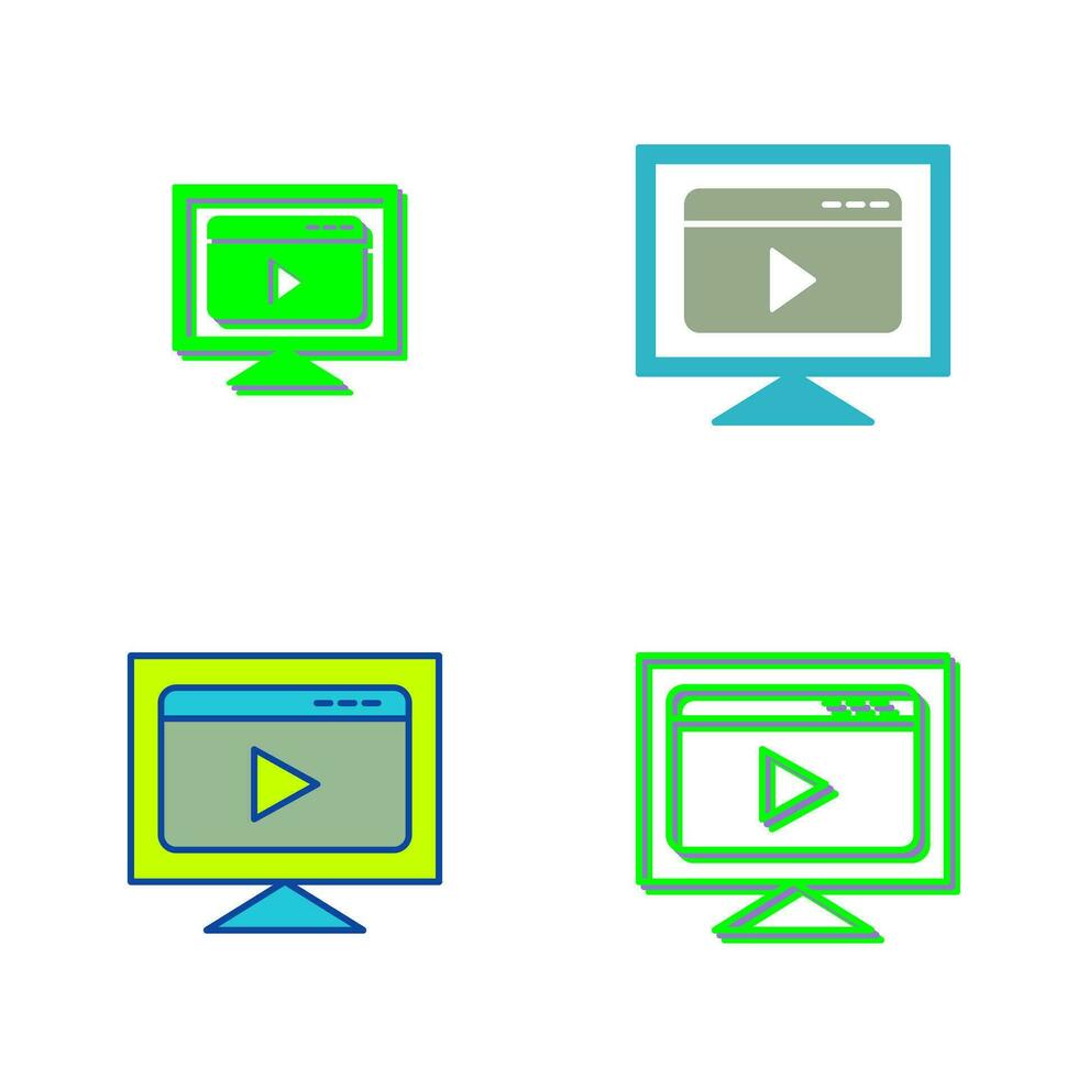 icône de vecteur de streaming vidéo