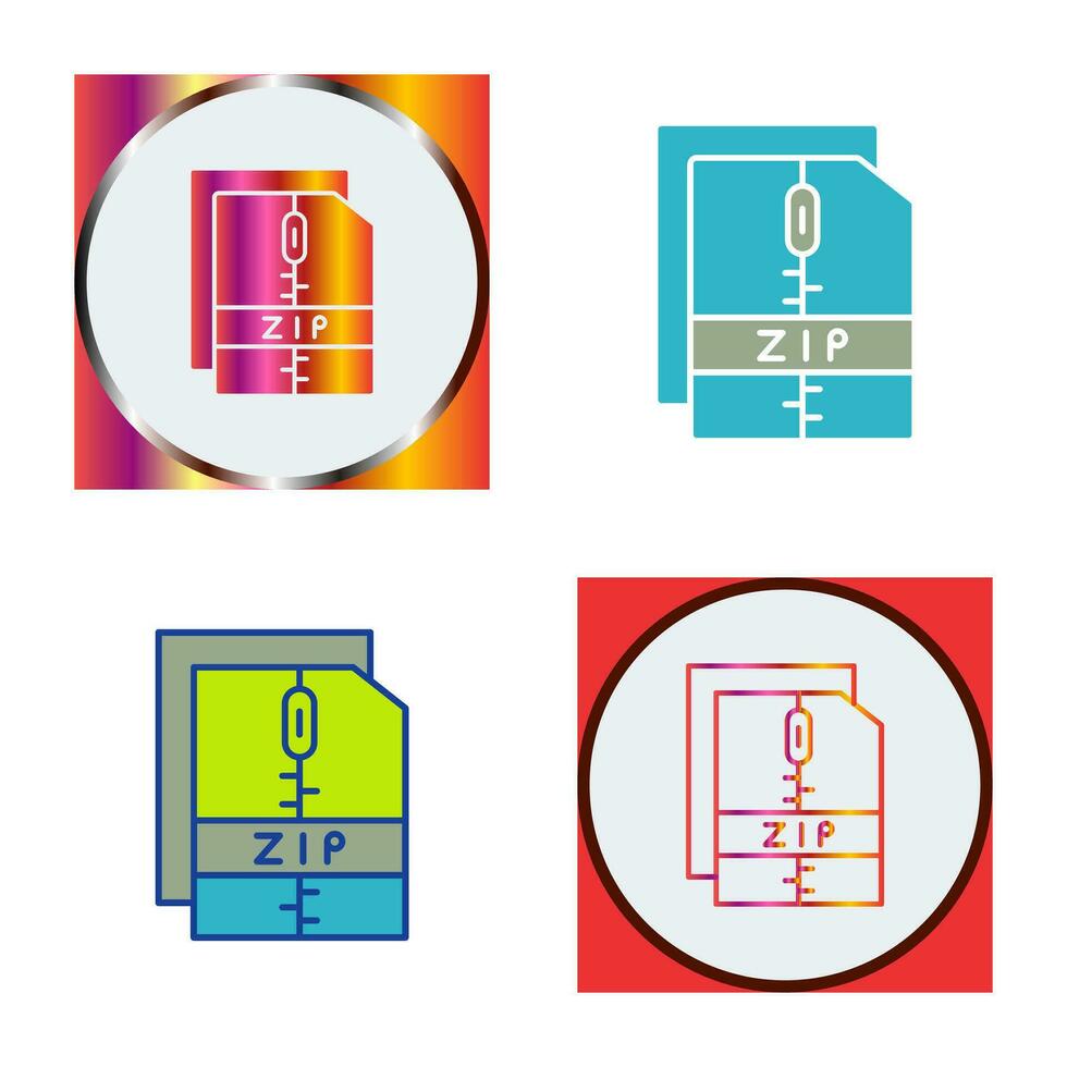 icône de vecteur de fichier zip